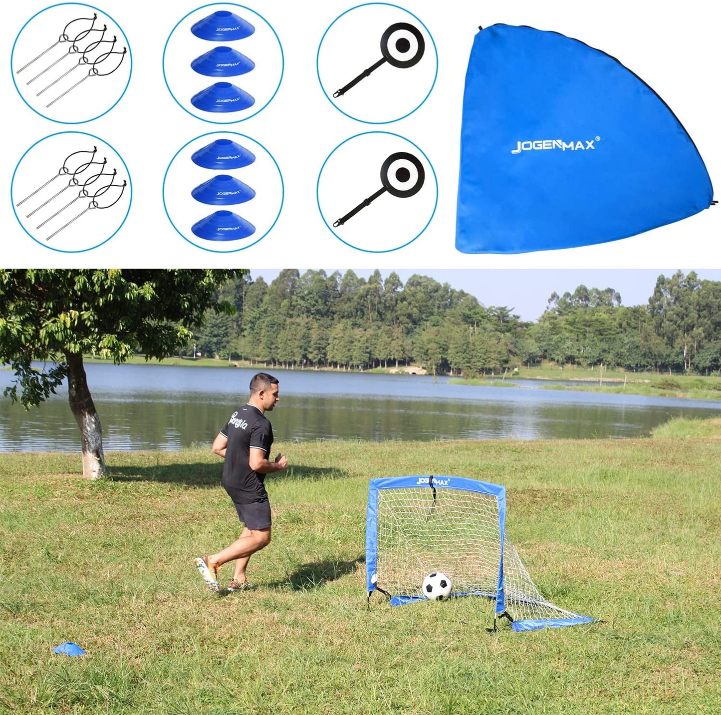 Sport Squad Portable Pop-Up Soccer Goal Net Set - 2pk